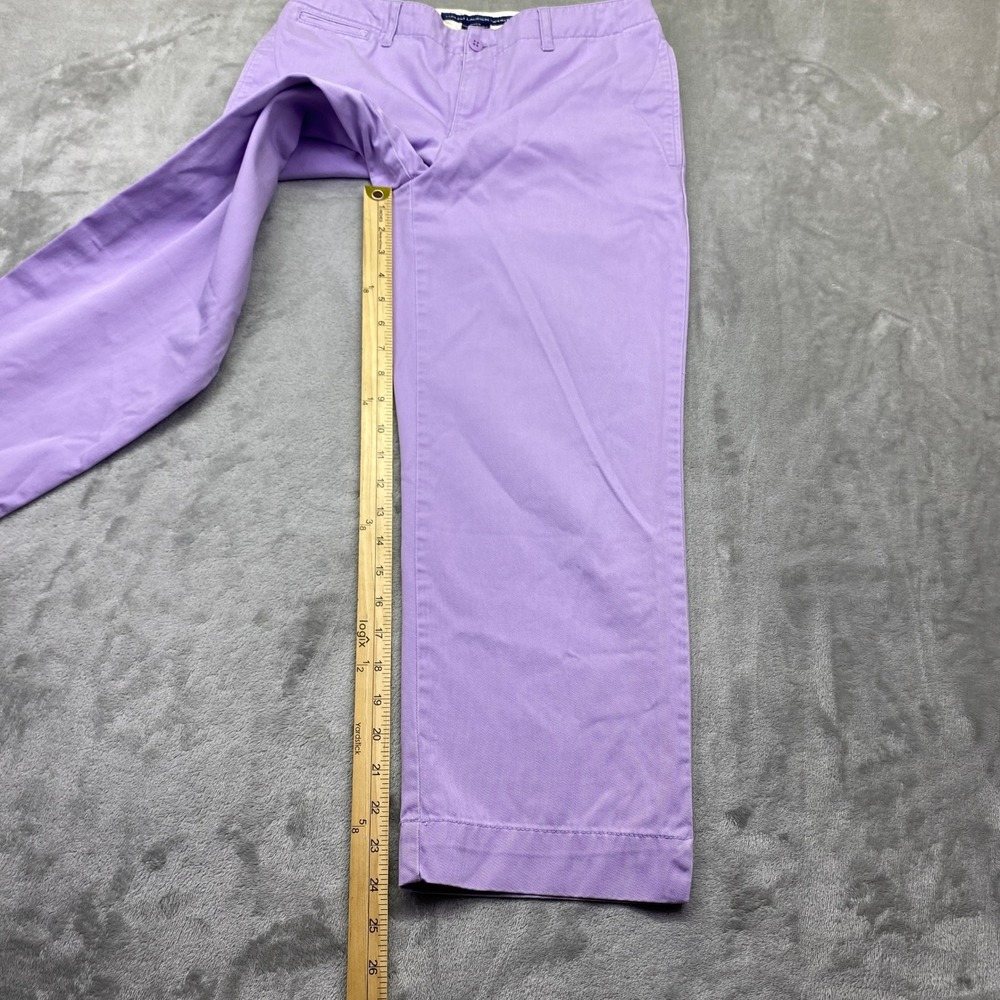 Ralph Lauren Sport Women Lavender Purple Cotton Cropped Chino Pant Sz 4 Fits 28" - Picture 3 of 10